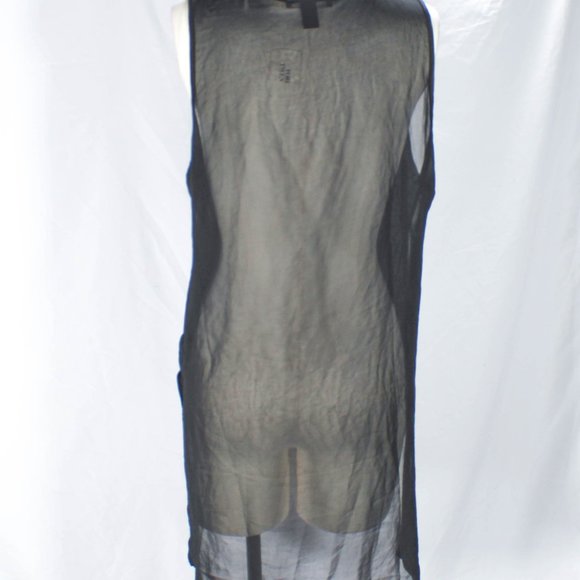 NWT Forever 21 Black High Low Chiffon Back Pocket Tank Edgy Street Style… - Picture 5 of 6